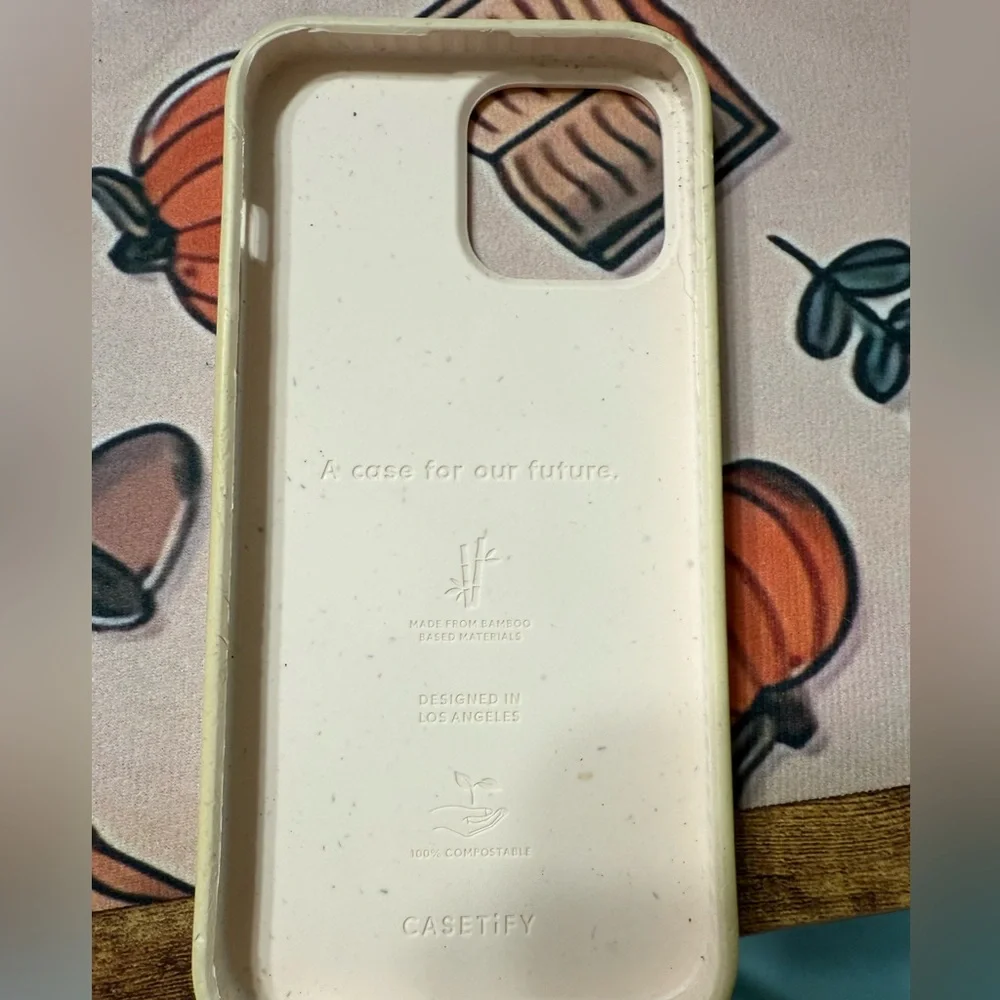 Casetify bamboo pumpkin print hard case. iPhone 12/13 pro max
